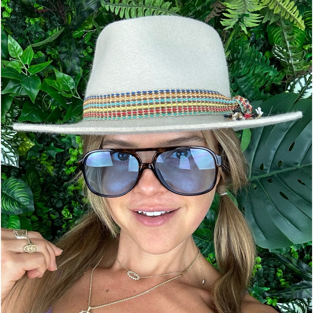 Handmade wool felt fedora